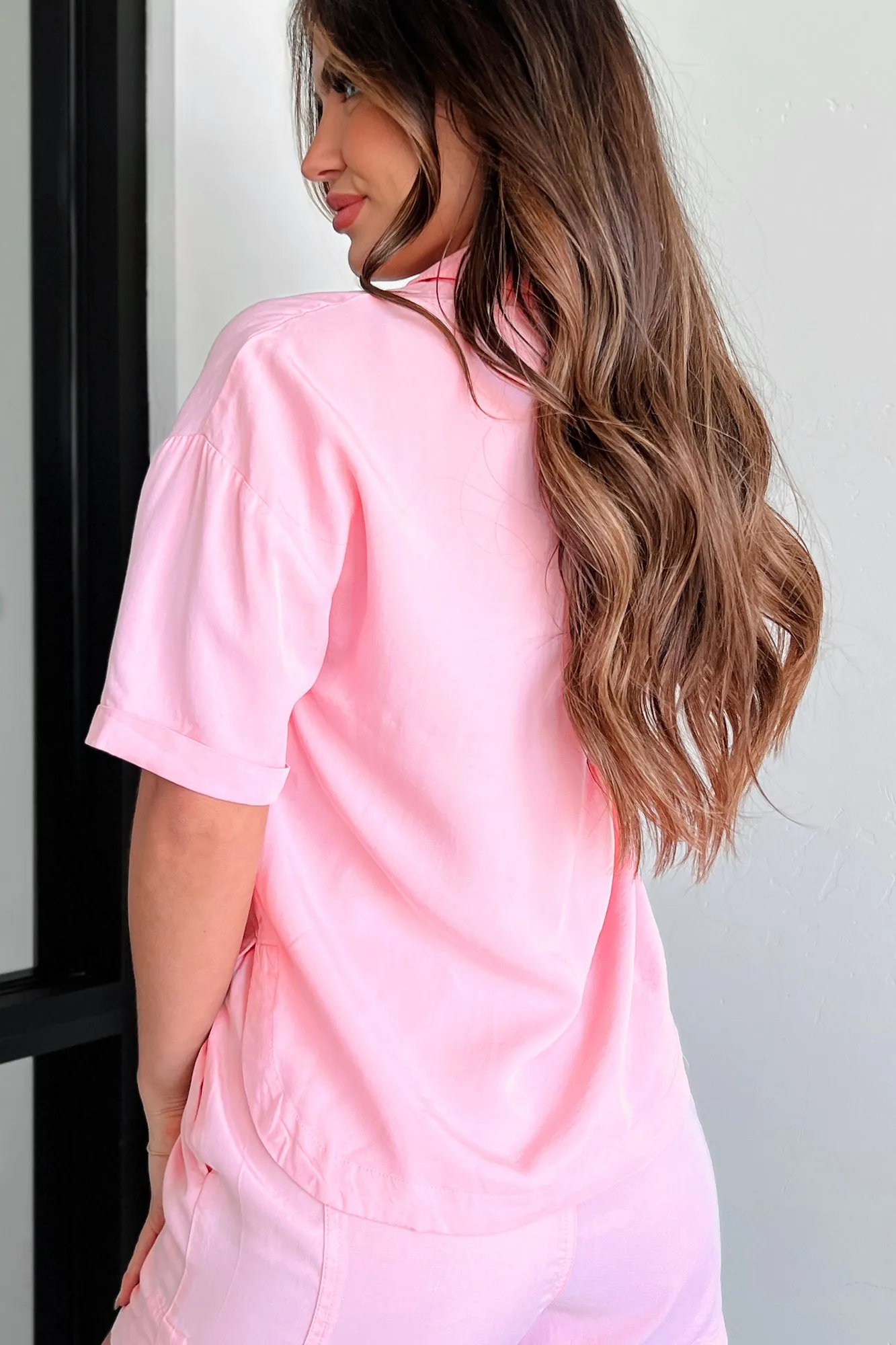 Daytime Perfection Button-Down Shirt (Pink)