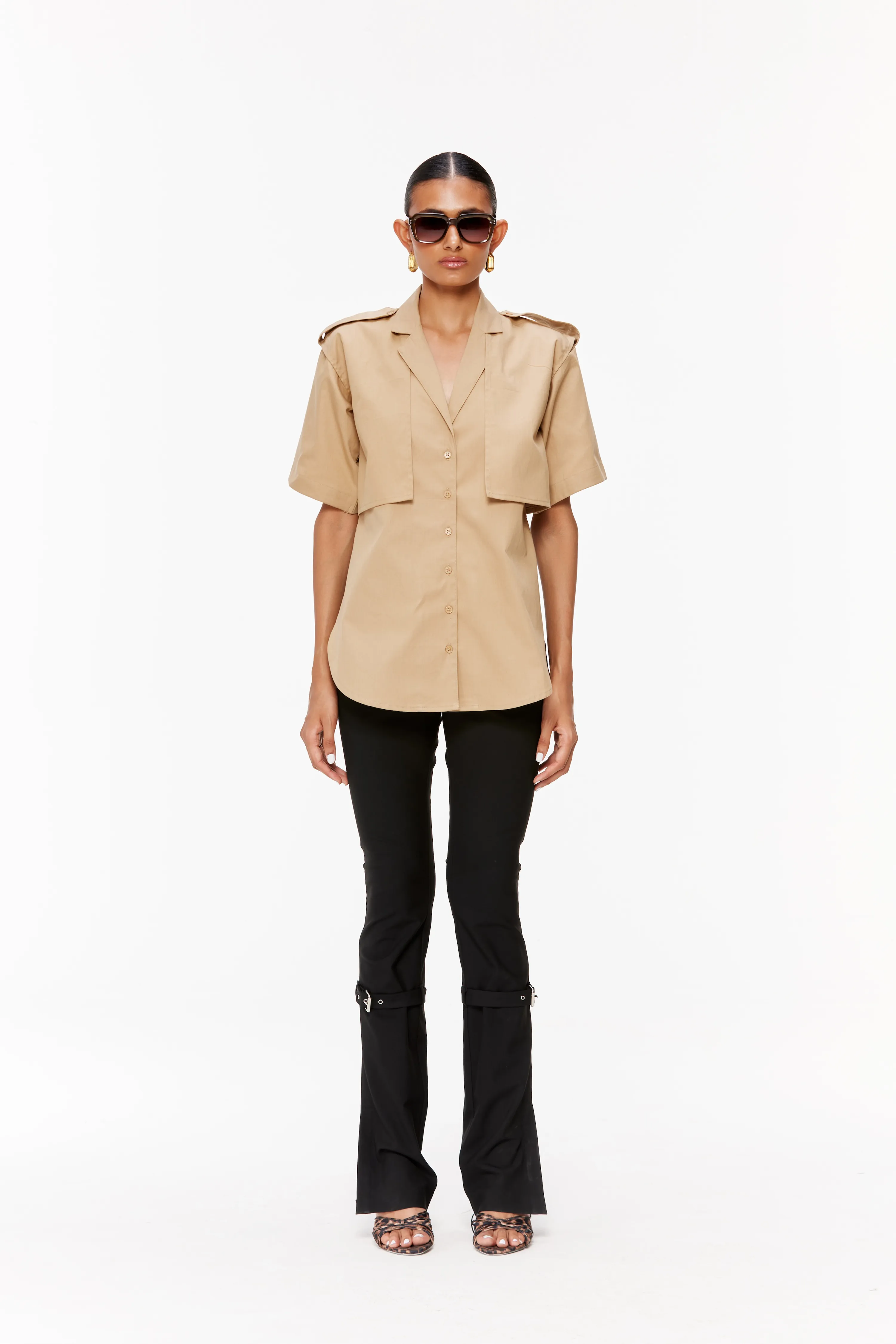 Deconstructed Trench Shirt