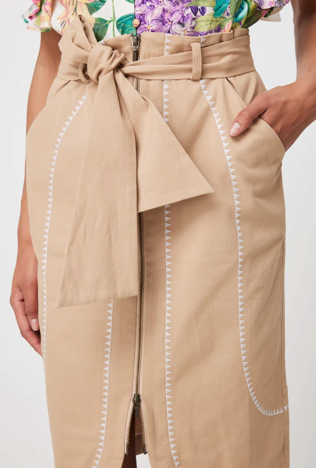 DELRAY Embroidered Skirt