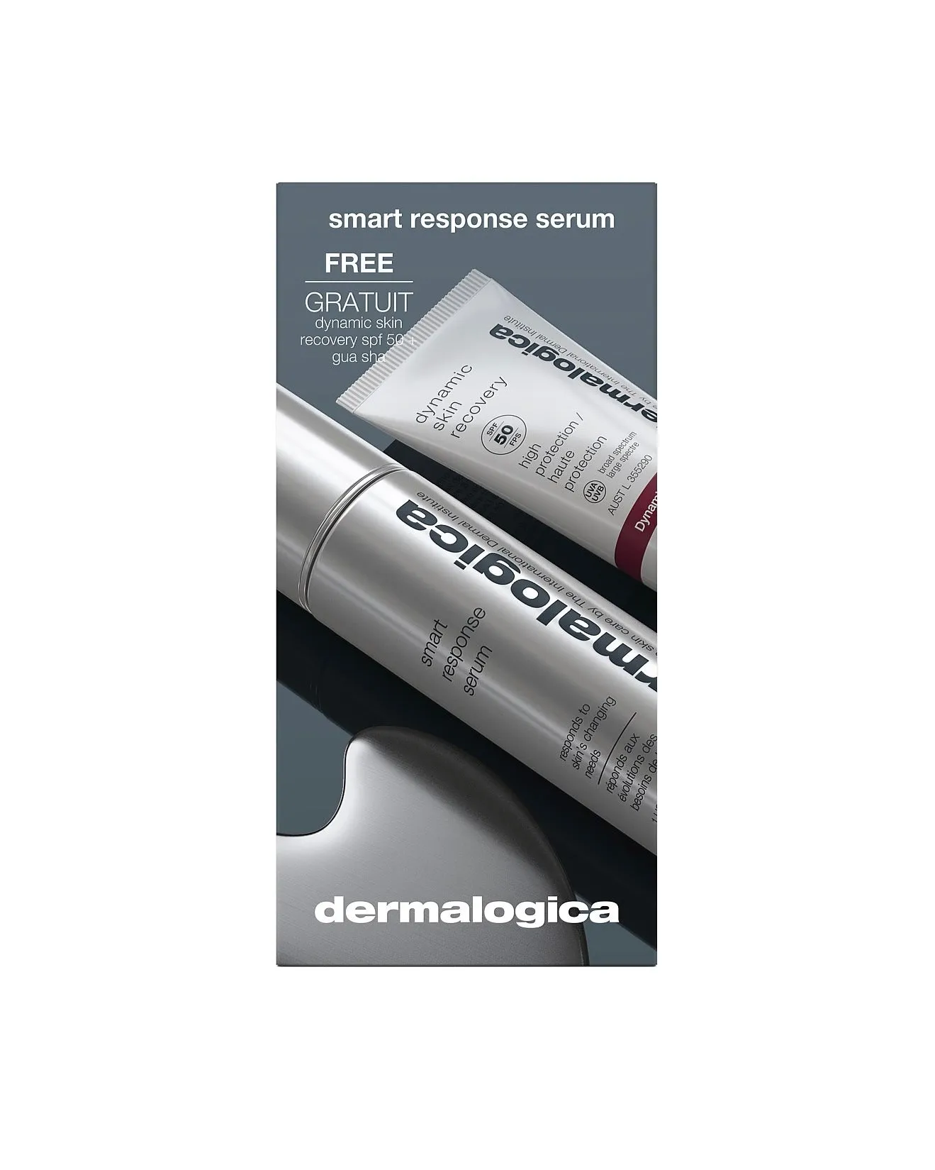 Dermalogica Smart Response Serum   free Dynamic Skin Recovery Spf 50   Gua Sha Stone