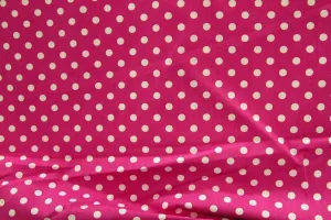 DO: Small White Dots Pink Patchwork / Craft Fabric