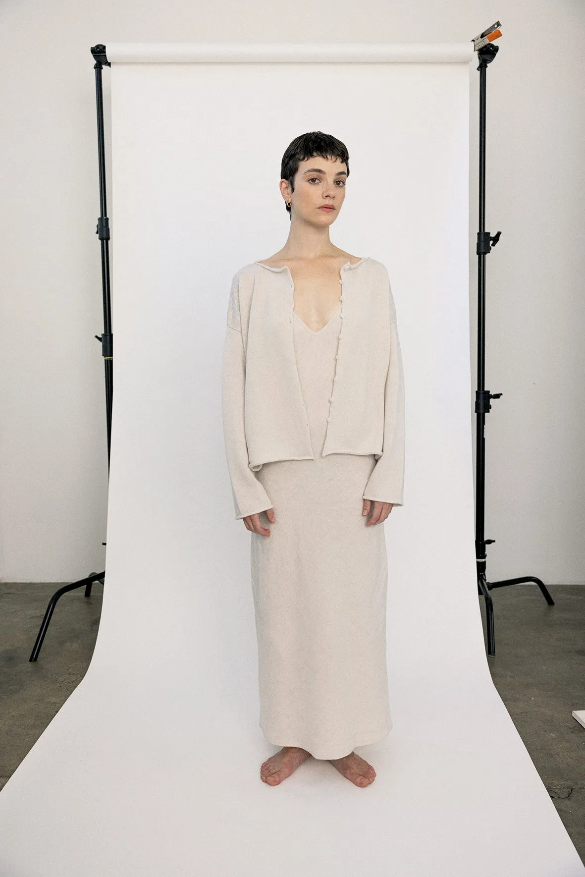 Doll's Reversible Cardigan - Ivory