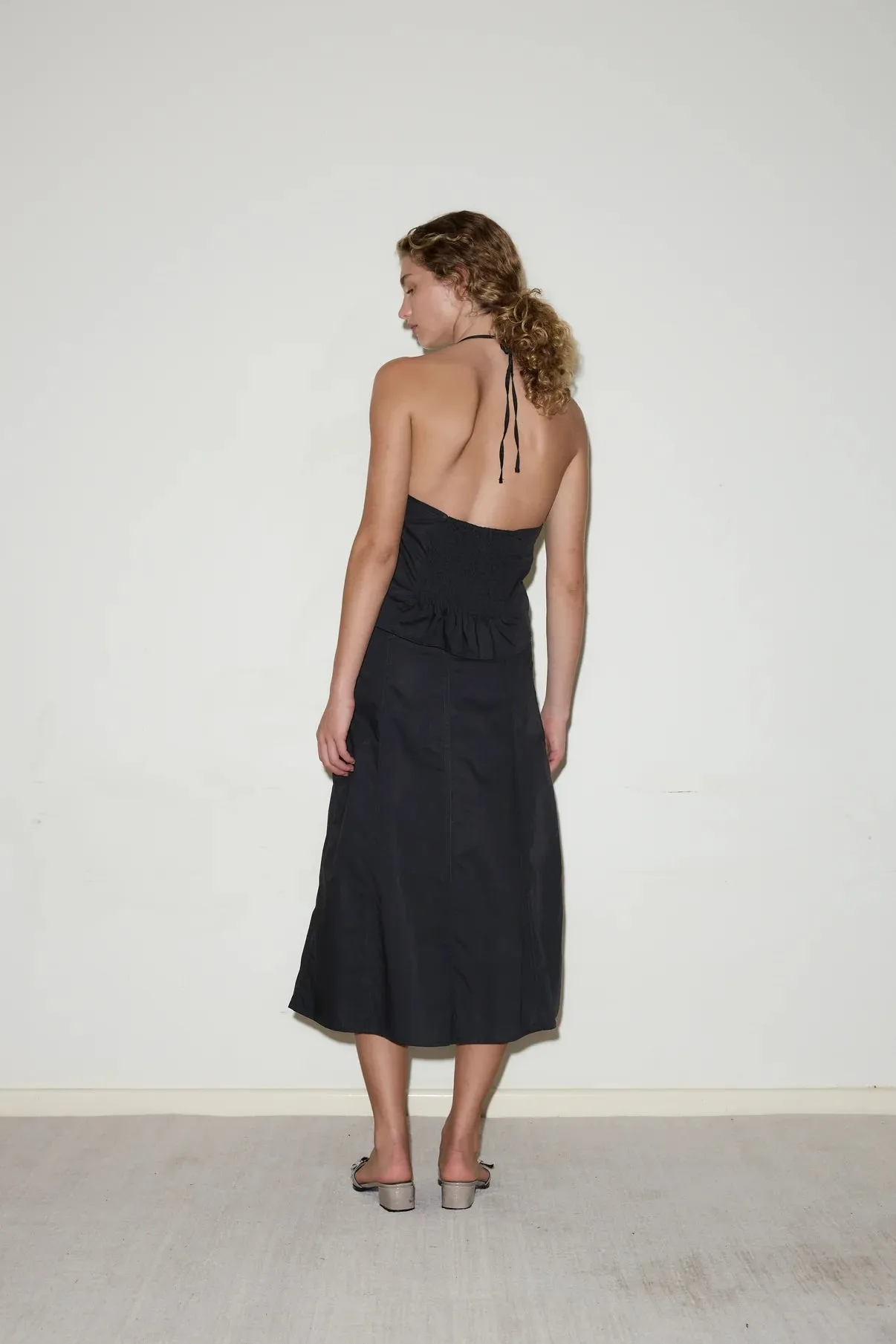 Double Lace Up Skirt - Black
