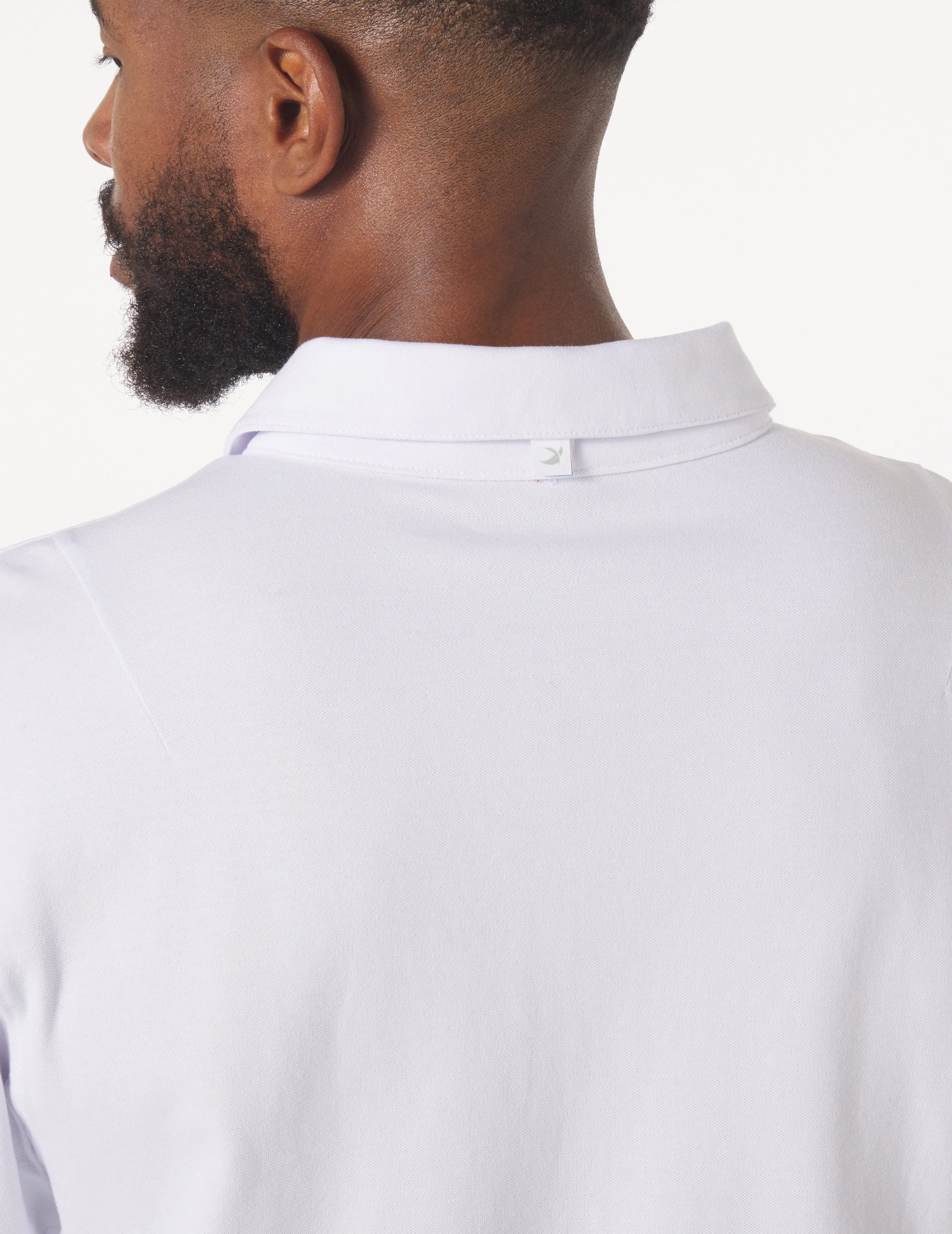 Eagle Pique Polo: White
