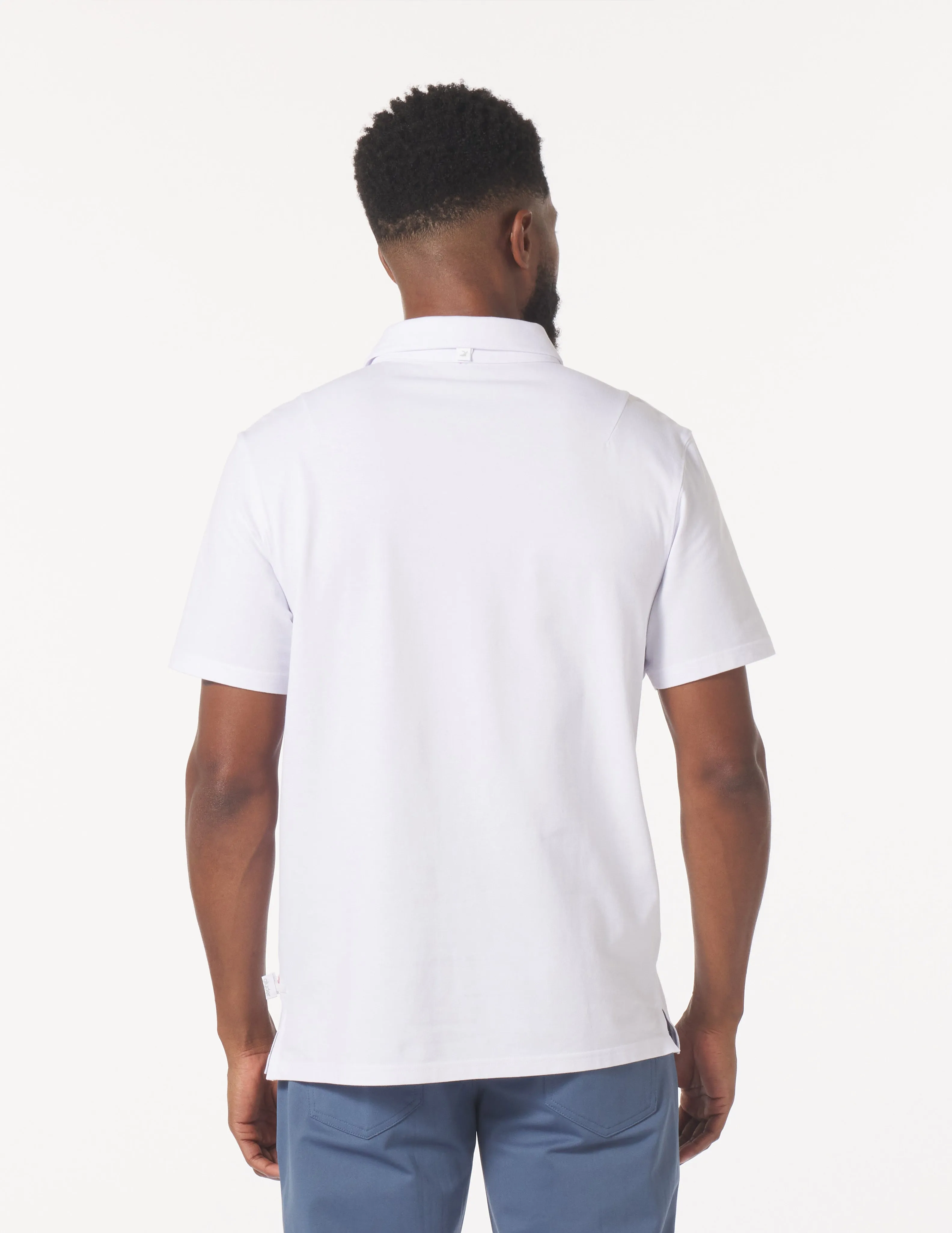 Eagle Pique Polo: White