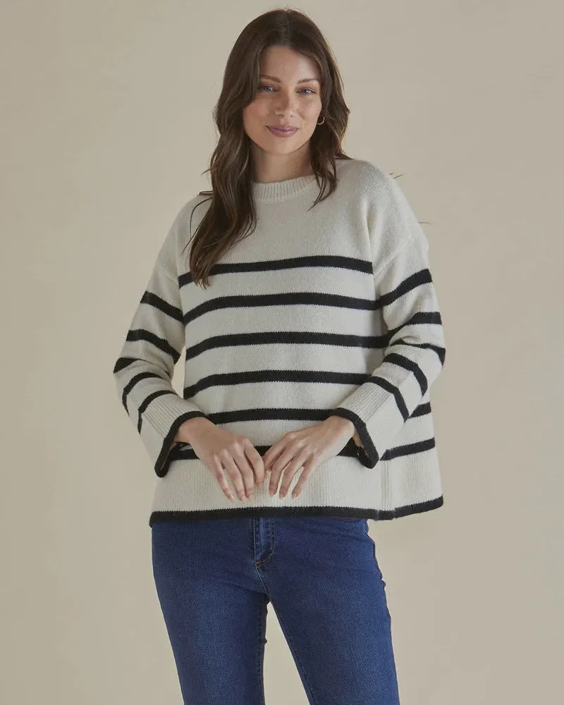 Edith Knit Jumper Cream/Black Stripe