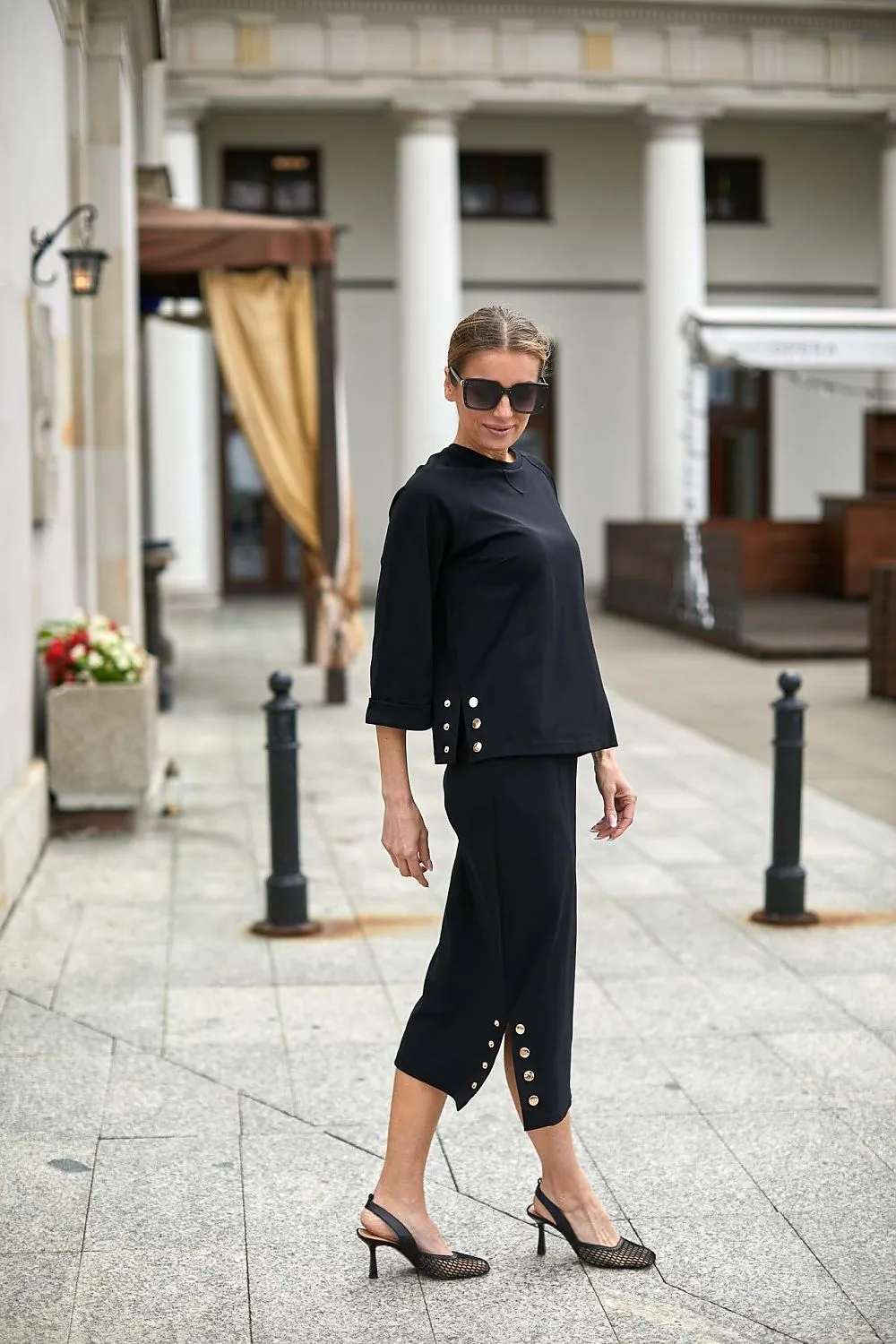 Elegant Boxy Top Fitted Skirt Set