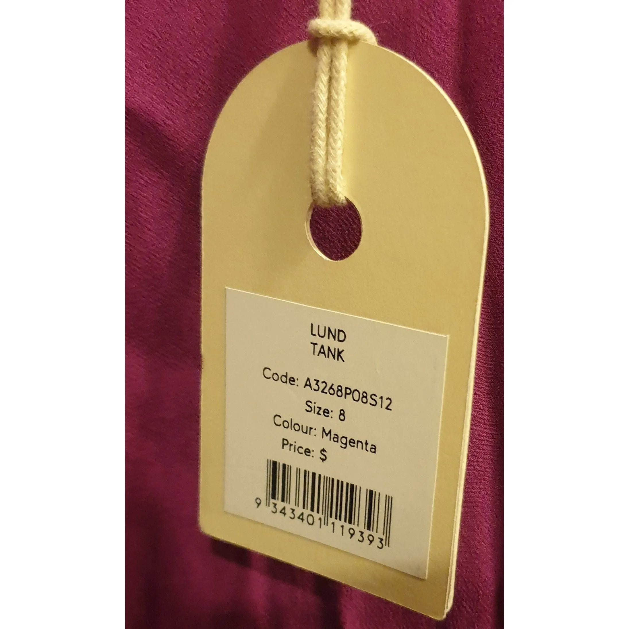 Elk preloved magenta purple sleeveless top size 8