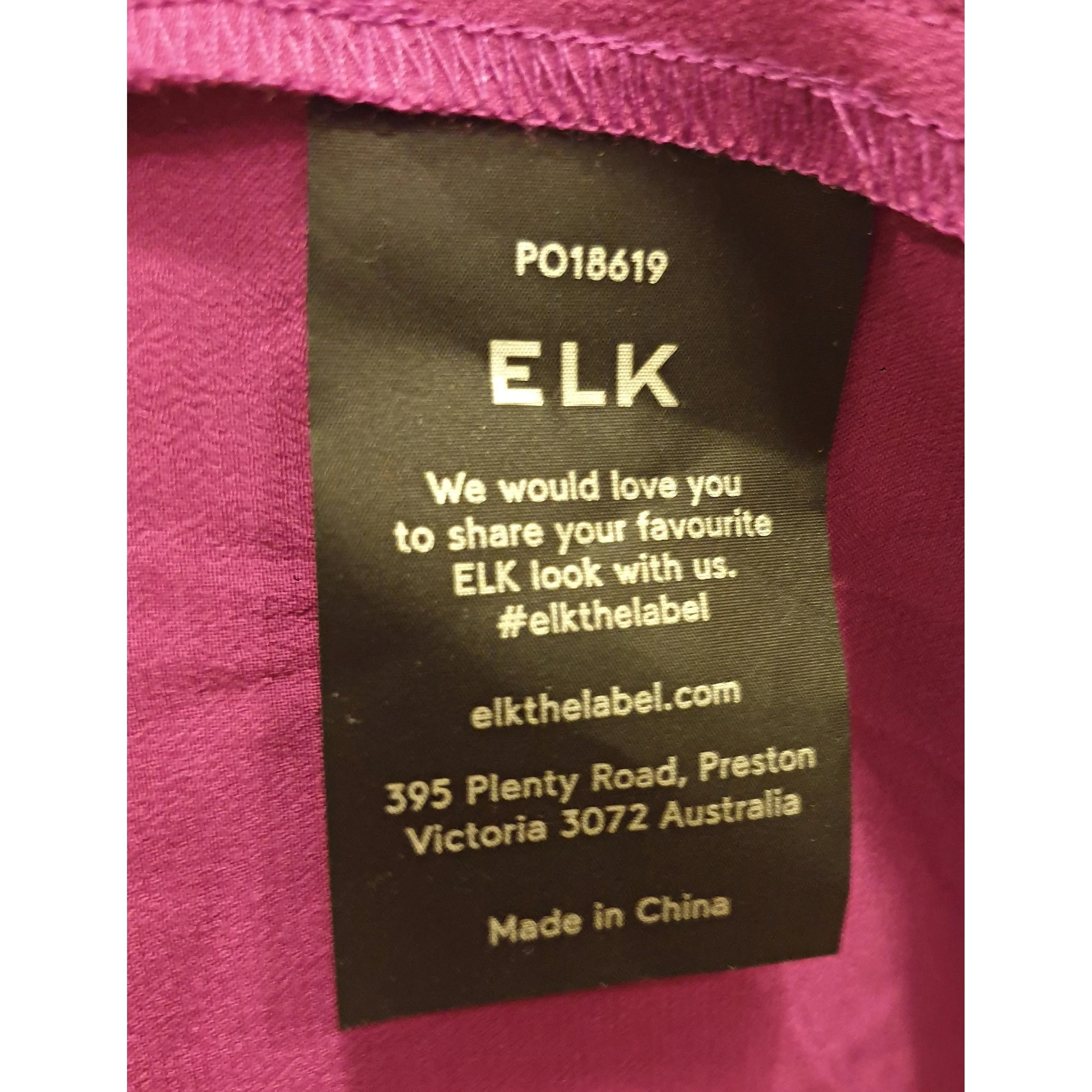 Elk preloved magenta purple sleeveless top size 8