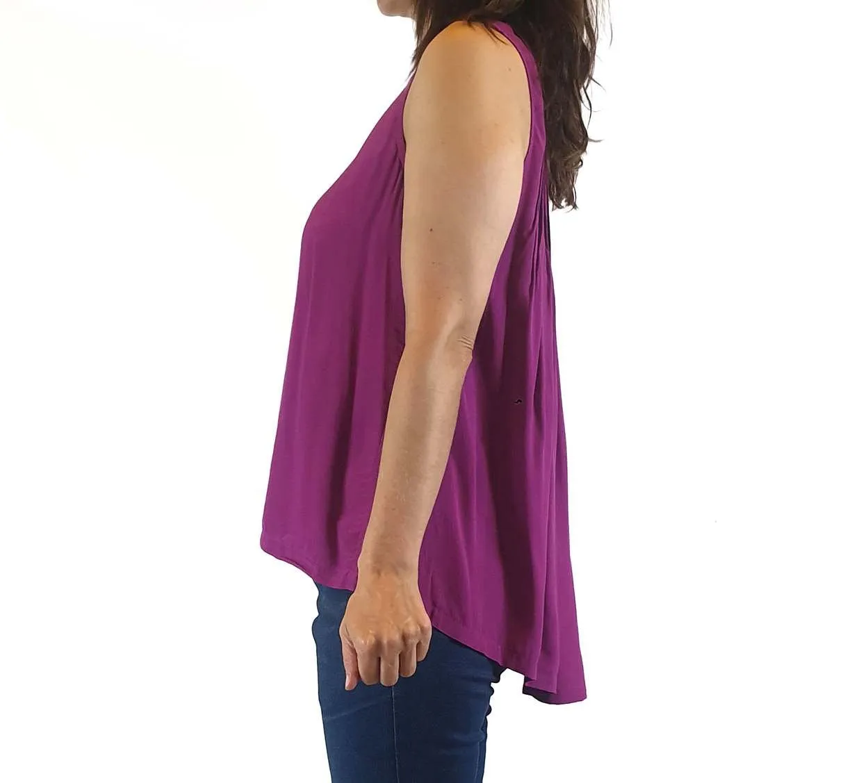 Elk preloved magenta purple sleeveless top size 8