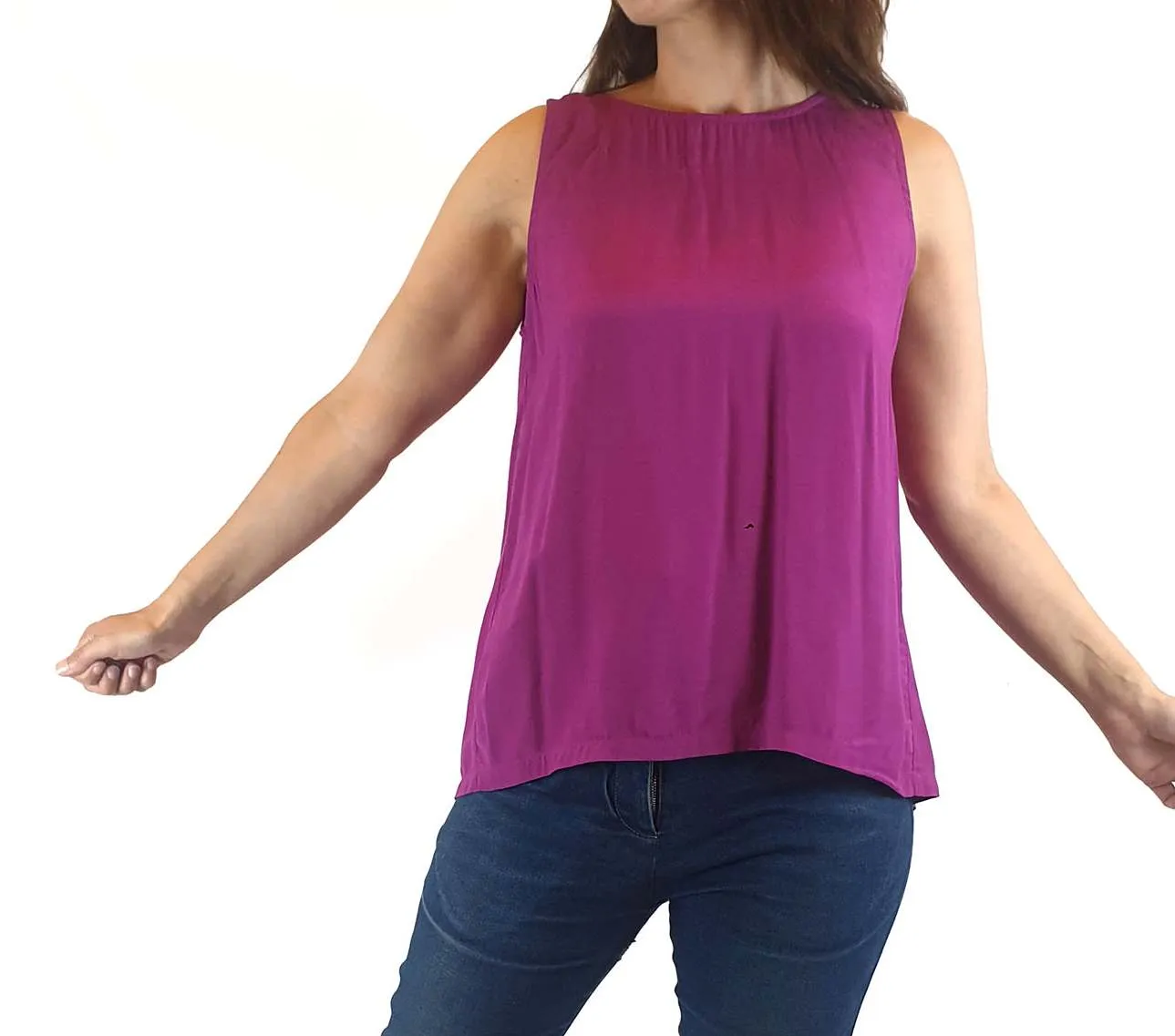 Elk preloved magenta purple sleeveless top size 8