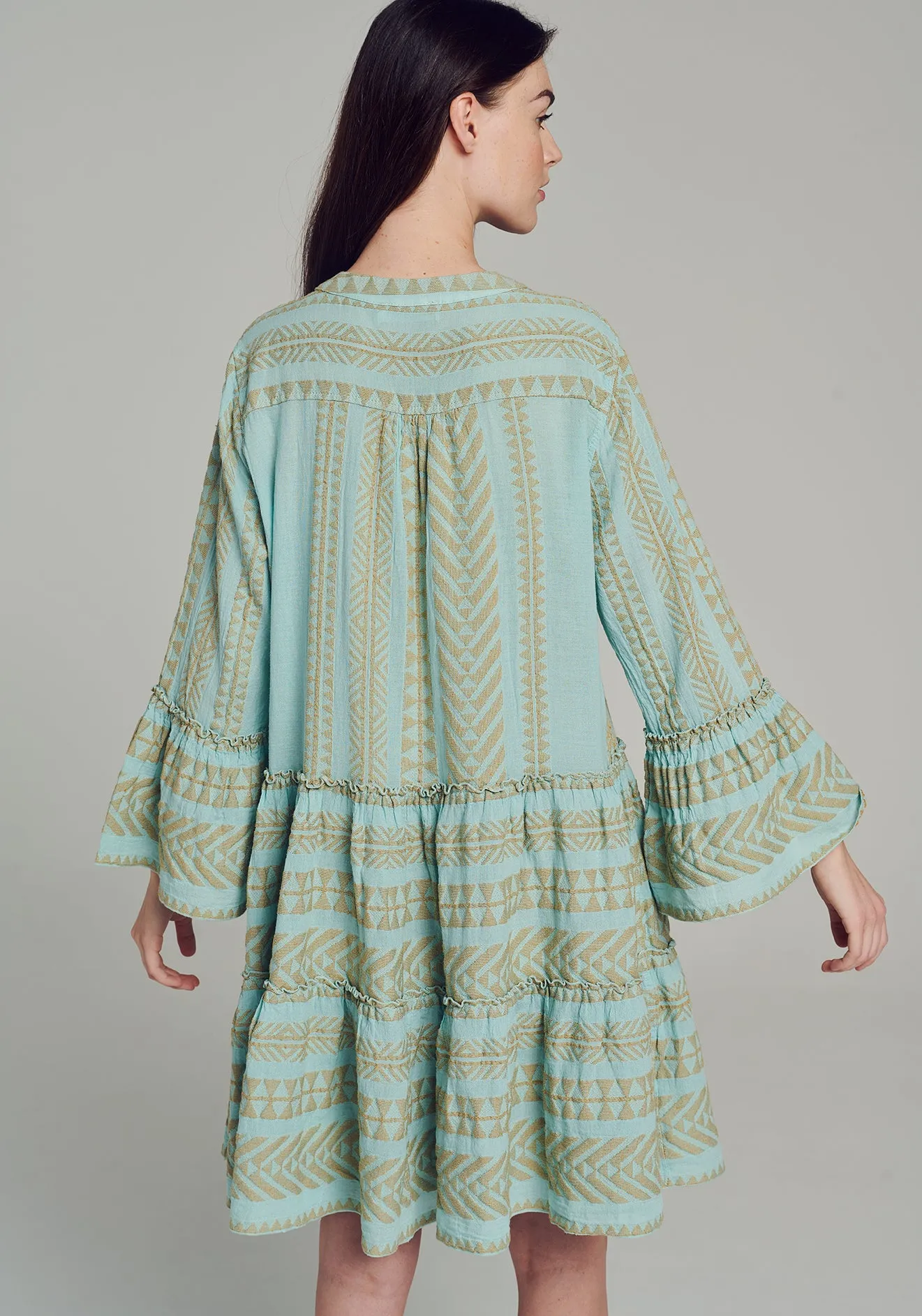 ELLA SHORT - BEIGE-L.BLUE/LIGHT BLUE
