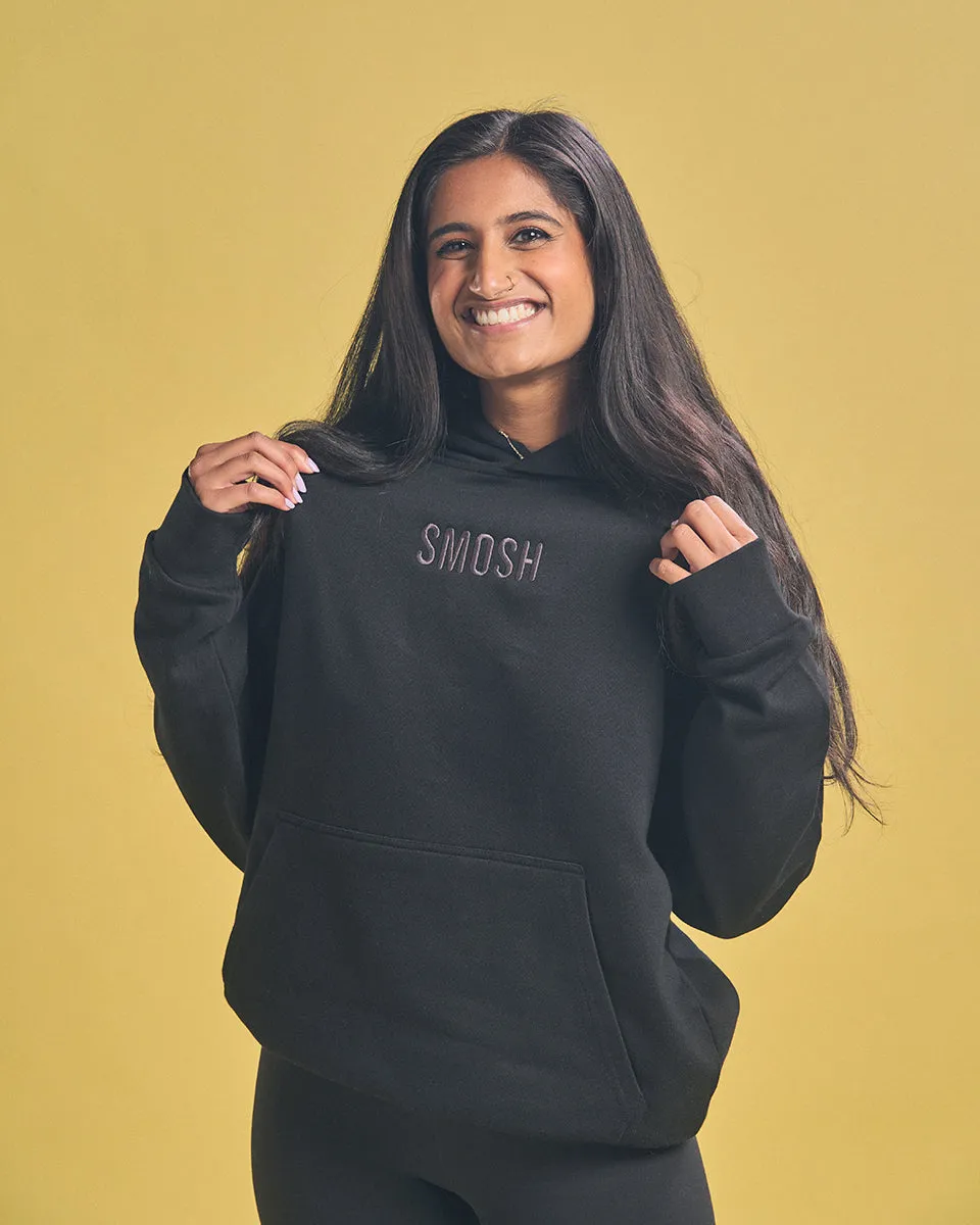 Essentials Embroidered Hoodie - Black