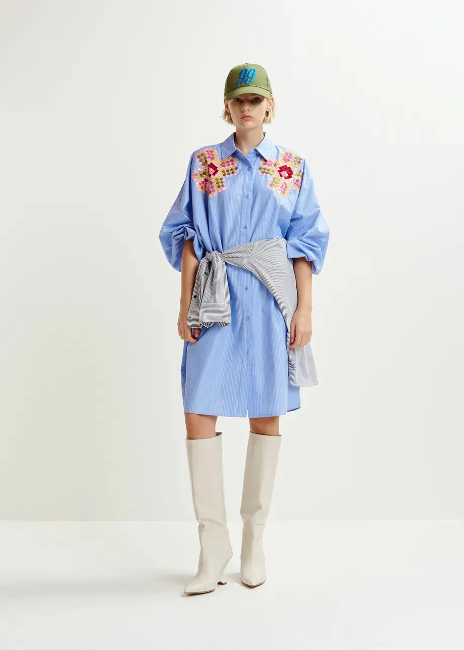 Essentiel Antwerp Hagittarius Dress in Denim Blue