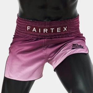 FAIRTEX COLOUR FADE MUAYTHAI SHORTS-MAROON/PINK