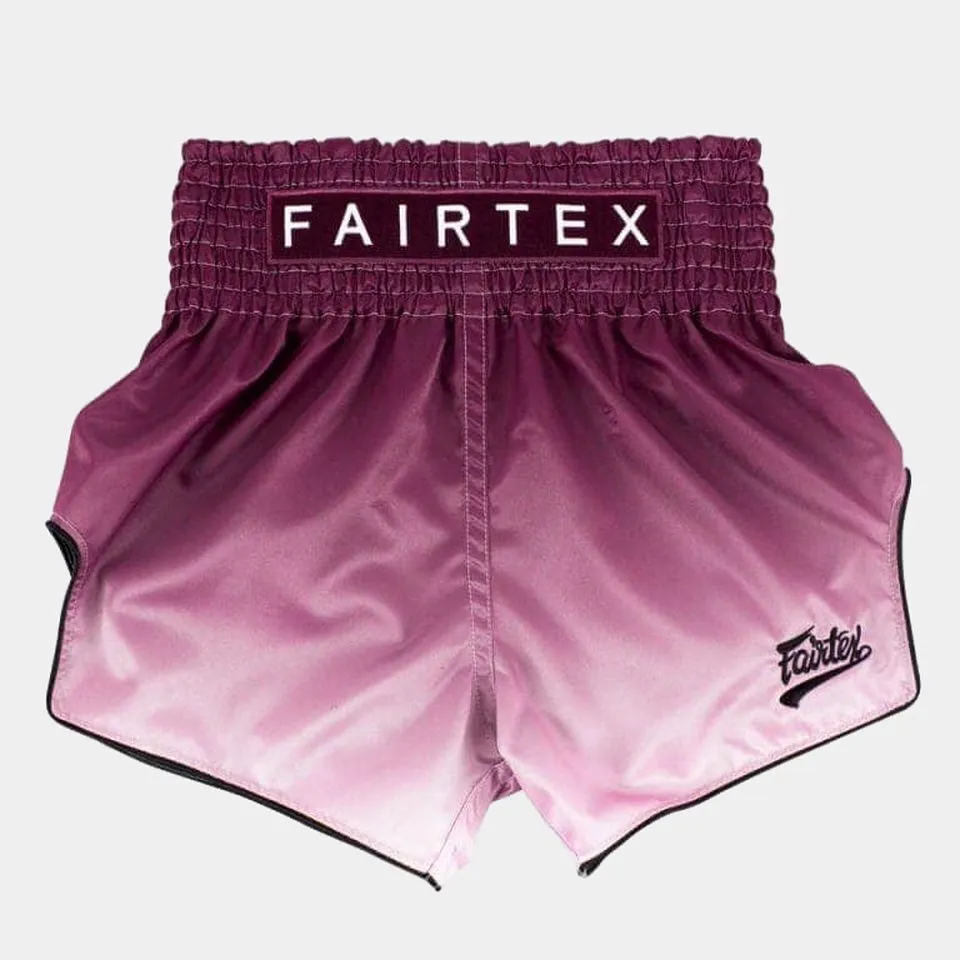 FAIRTEX COLOUR FADE MUAYTHAI SHORTS-MAROON/PINK