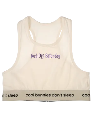 'F*ck Off Saturday' Cropped Sport Top