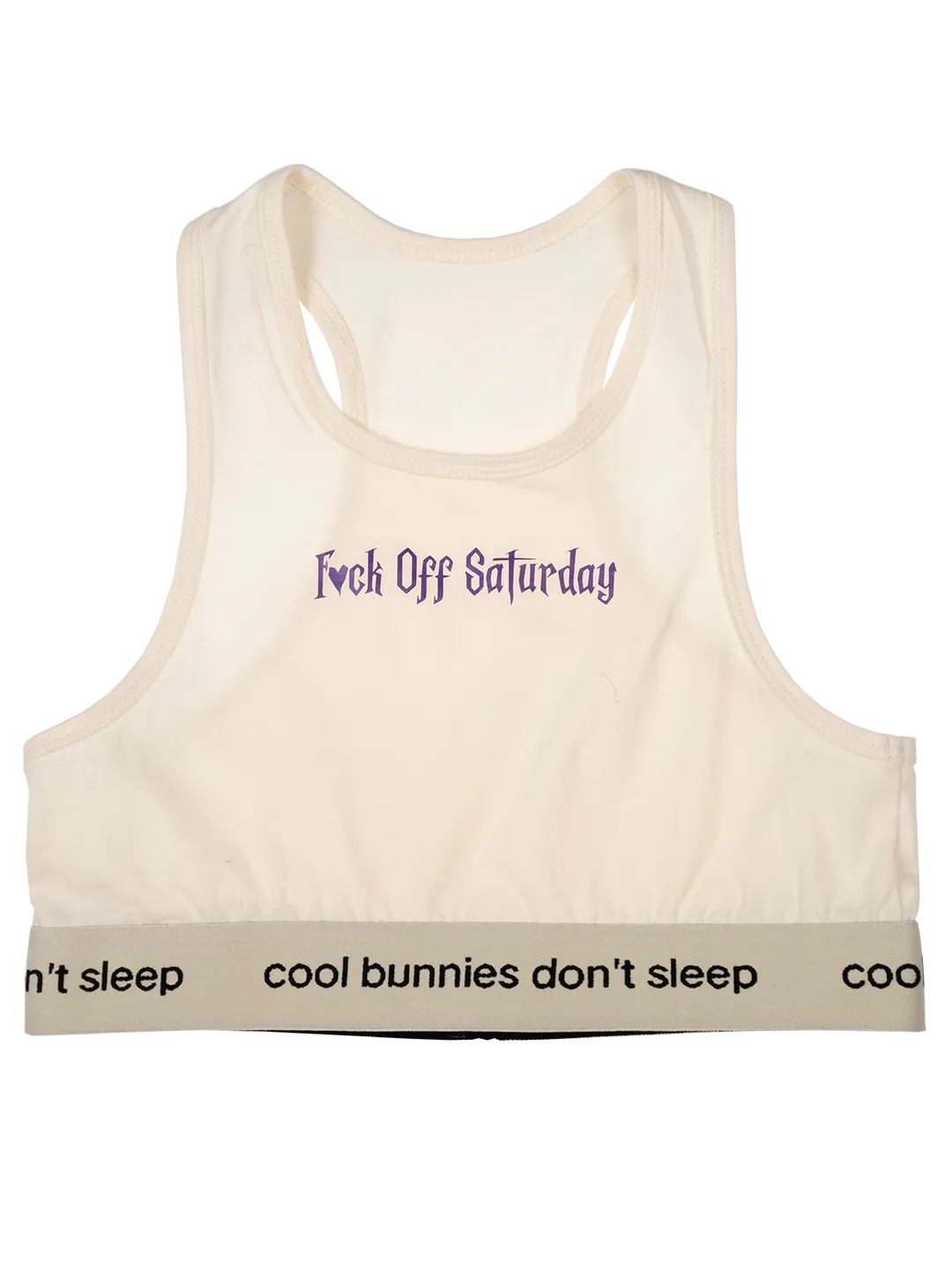 'F*ck Off Saturday' Cropped Sport Top