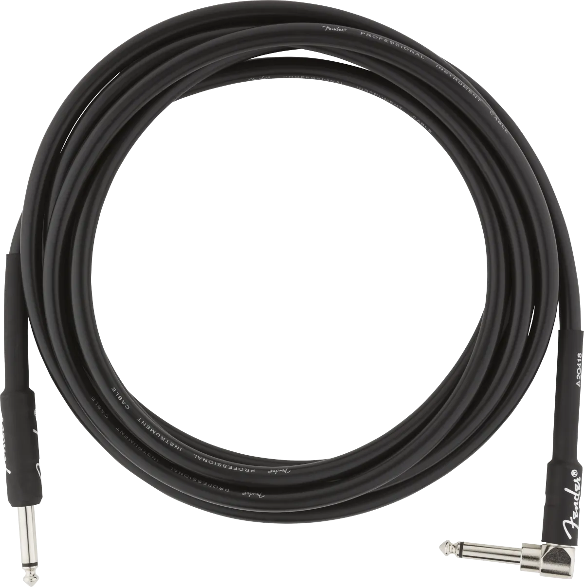 Fender Professional Series Instrument Cable, Straight/Angle, Black