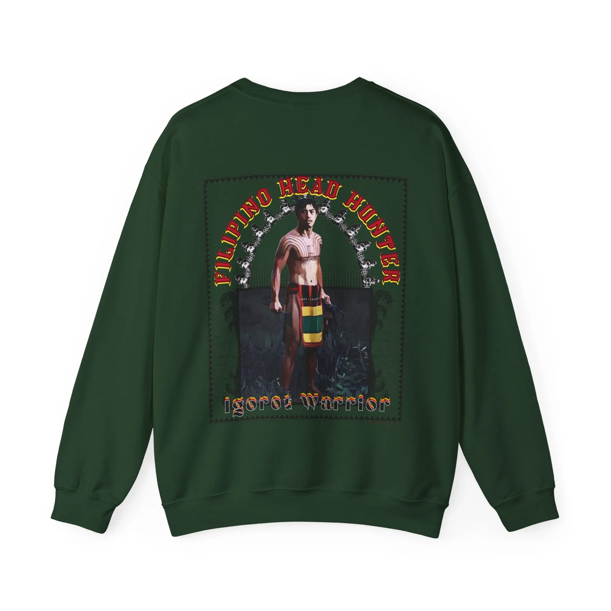 Filipino Strength Filipino Headhunter Igorot Warrior Unisex Heavy Blend™ Crewneck Sweatshirt
