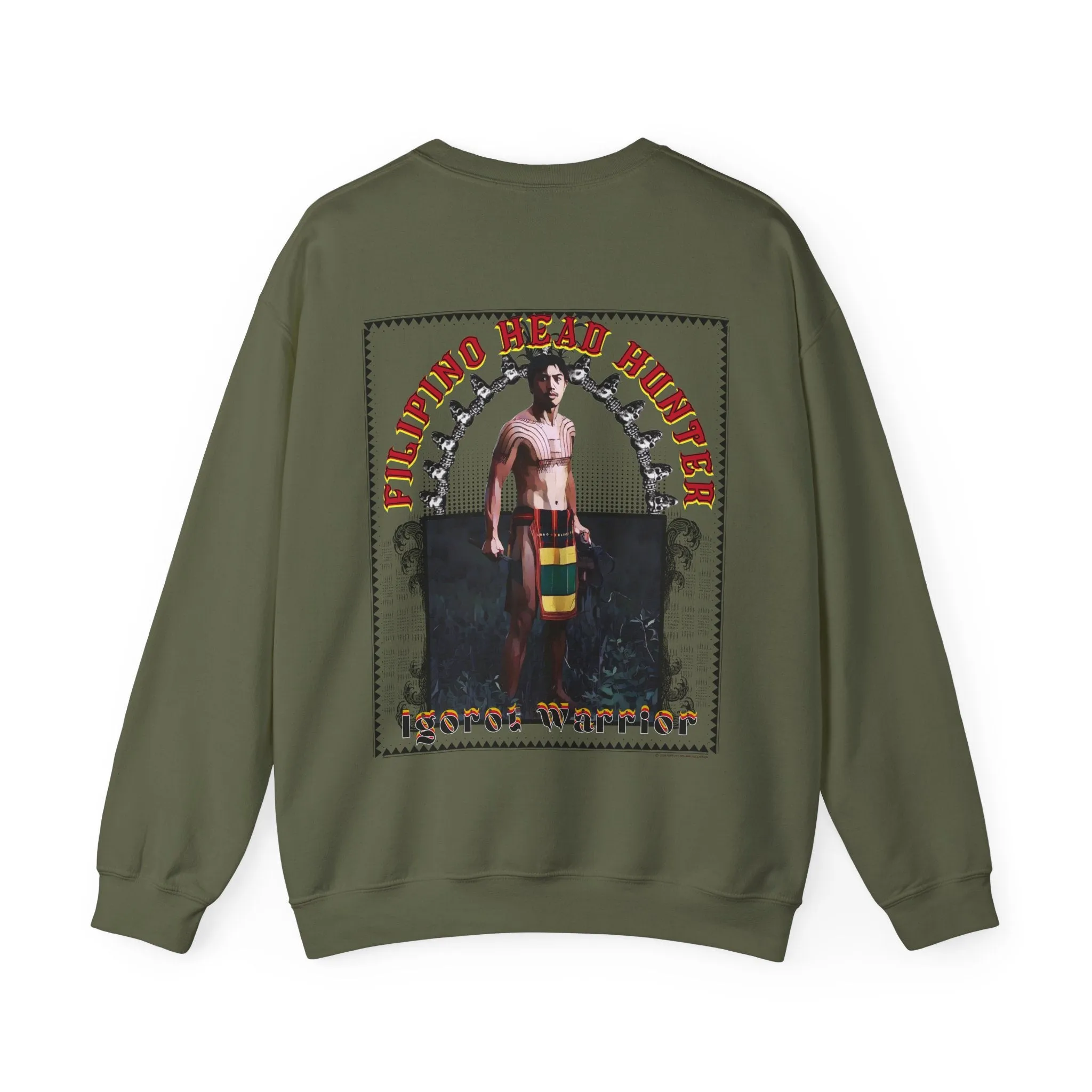 Filipino Strength Filipino Headhunter Igorot Warrior Unisex Heavy Blend™ Crewneck Sweatshirt