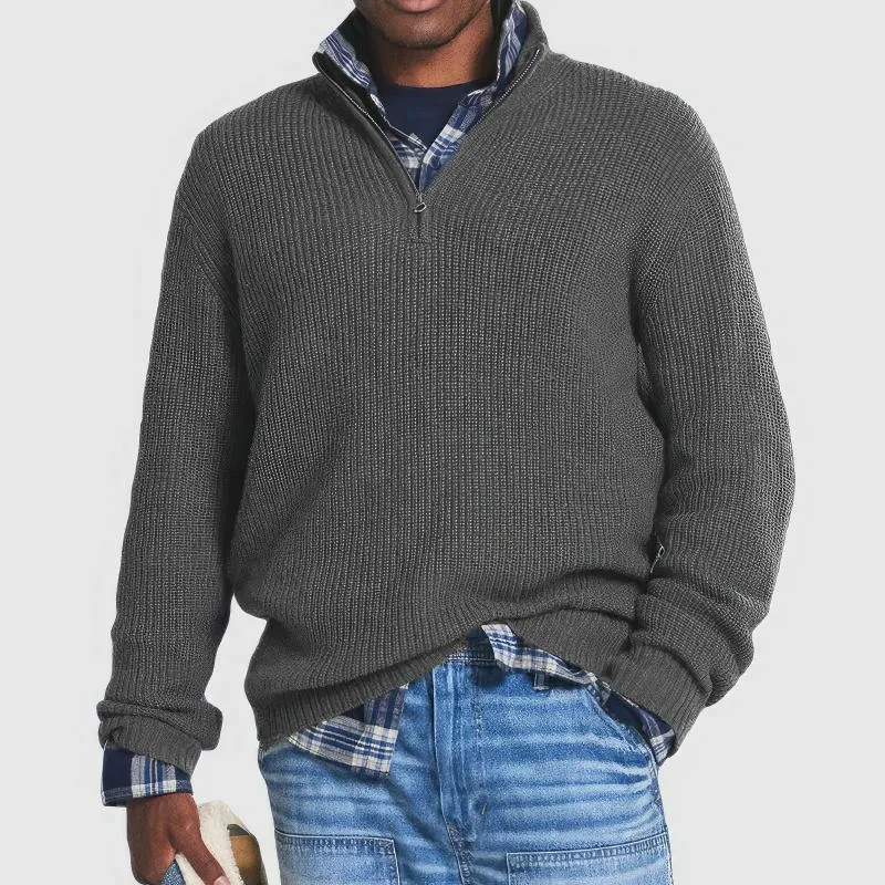 Finn | Knitted Sweater with Zipper