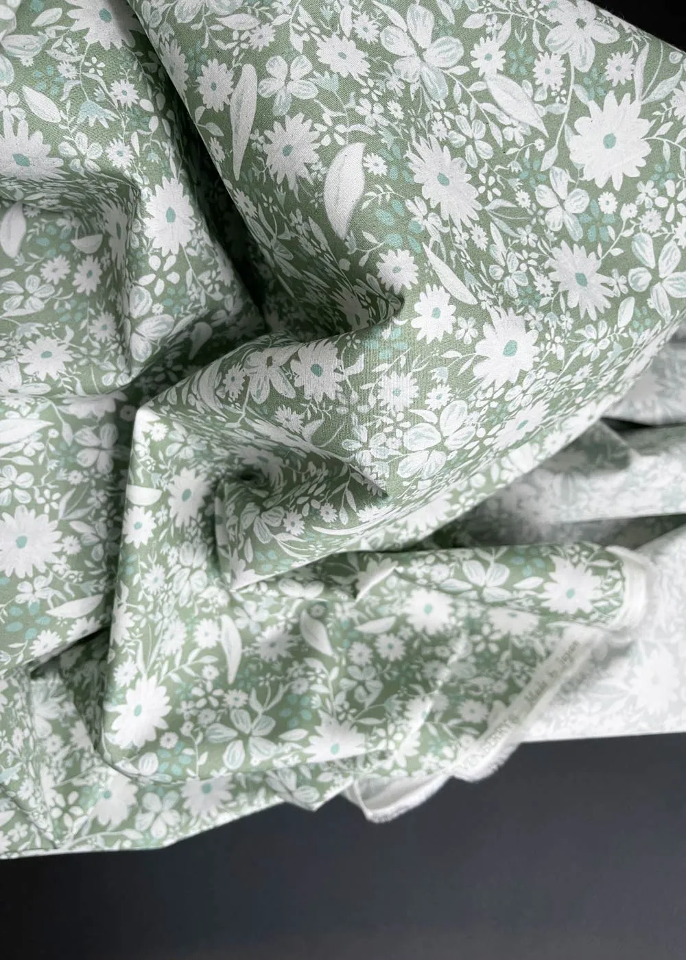 Fleur Green, Cotton Broad Cloth