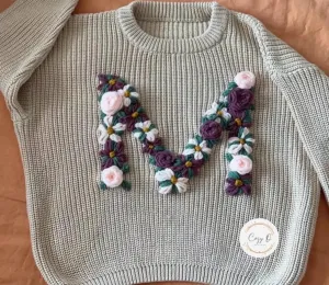 Floral Letter Sweaters