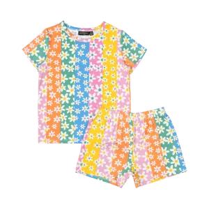 FLORAL STRIPES PJ SET