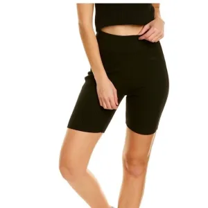 Frame ribbed sweater biker shorts black nwt M