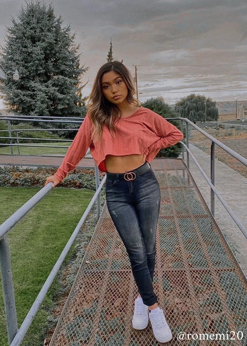Frankie Boxy Crop Top - Brick