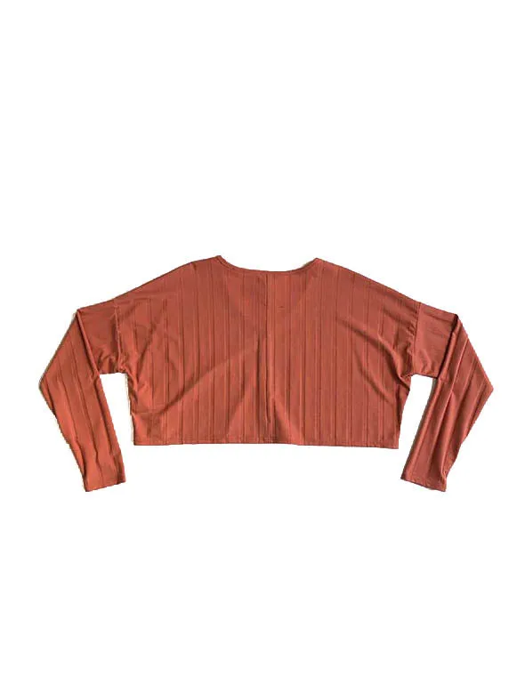 Frankie Boxy Crop Top - Brick