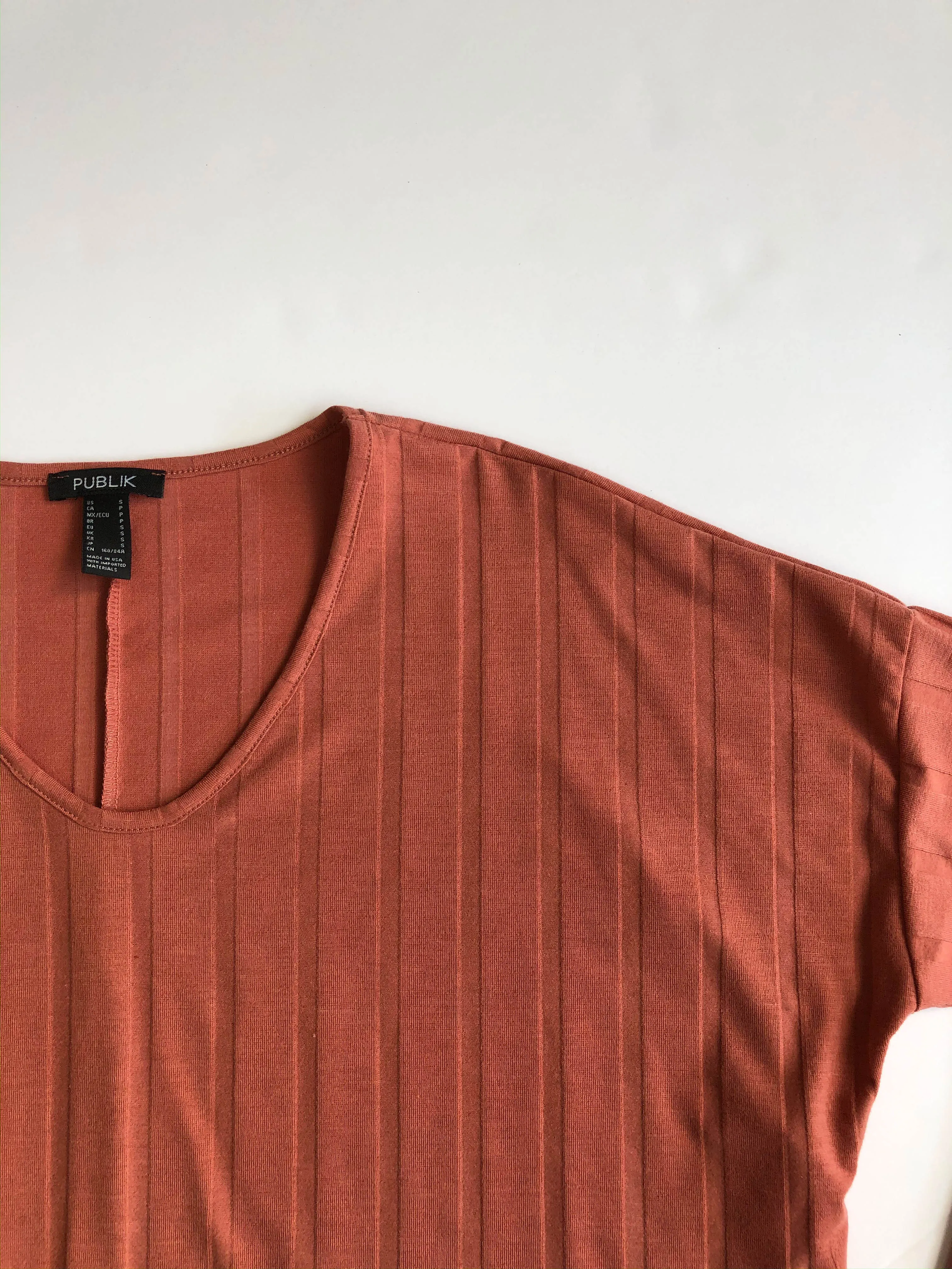 Frankie Boxy Crop Top - Brick