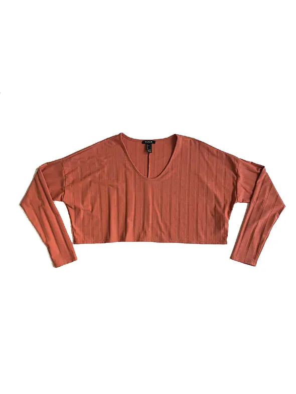 Frankie Boxy Crop Top - Brick
