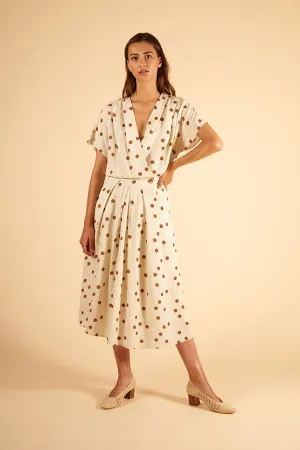 Frnch Aenor Polka Dots Dress (Cream) - FINAL SALE