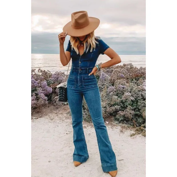 Full Body Denim Jumpsuit