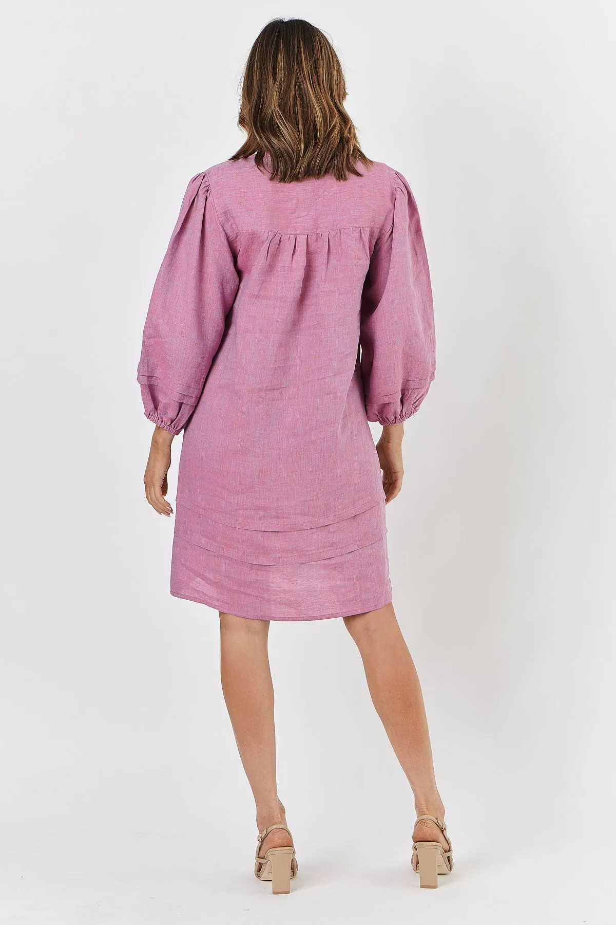 GA419 Linen Dress - Taffy