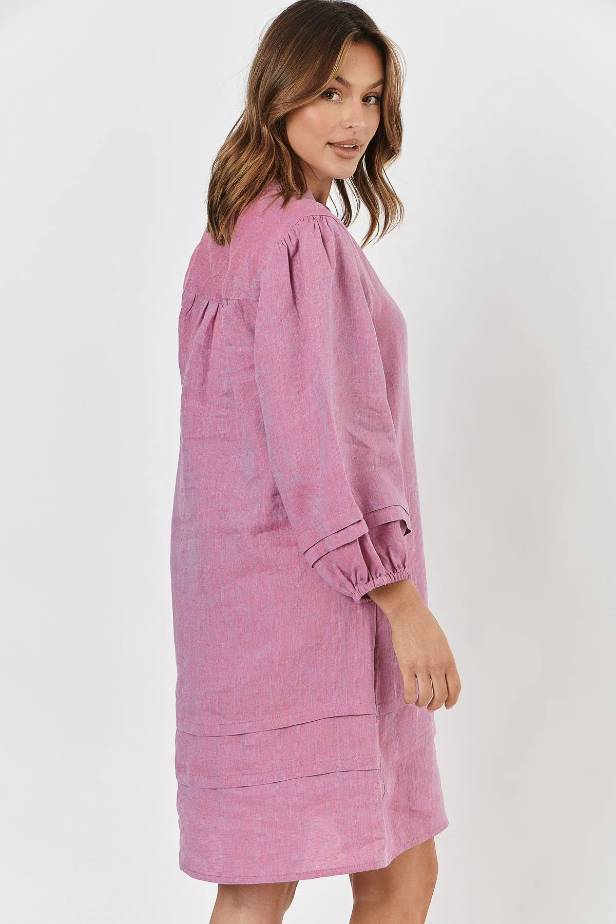 GA419 Linen Dress - Taffy