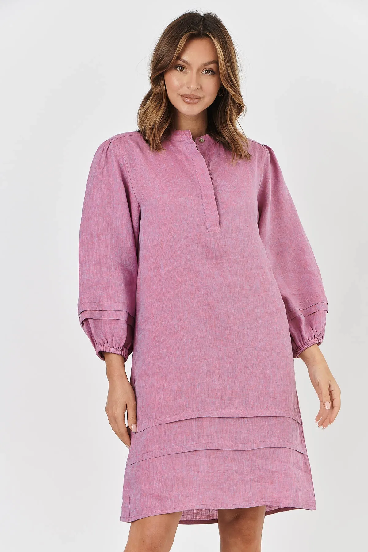 GA419 Linen Dress - Taffy