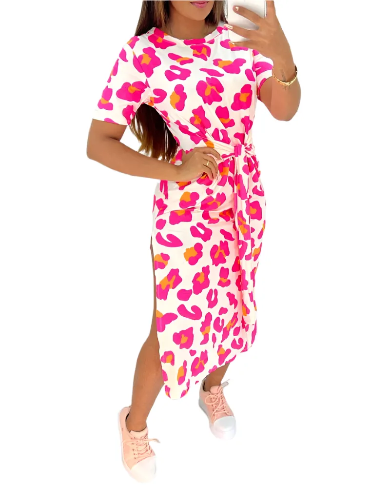 Gabriella – Luxe Leopard Print Winter Dress for Women