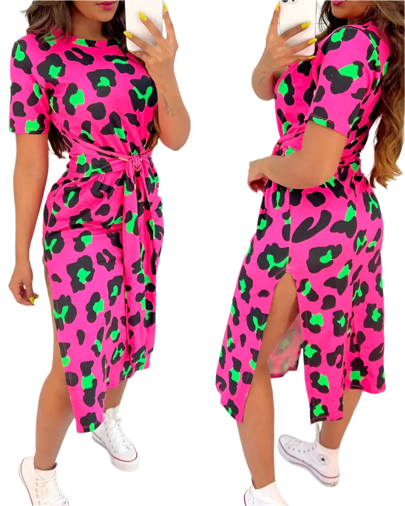Gabriella – Luxe Leopard Print Winter Dress for Women