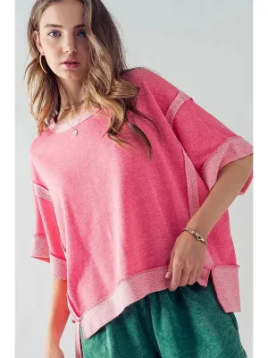 Garner Cozy Reverse Stitch Top