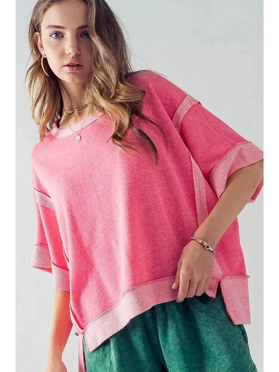 Garner Cozy Reverse Stitch Top