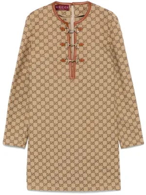 Gg cotton midi dress