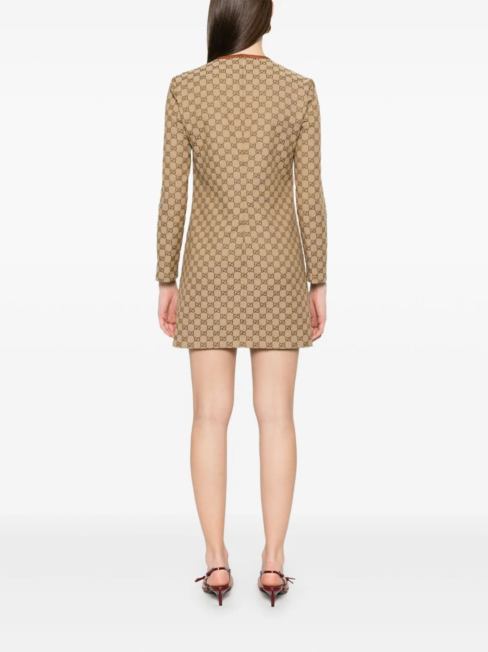 Gg cotton midi dress