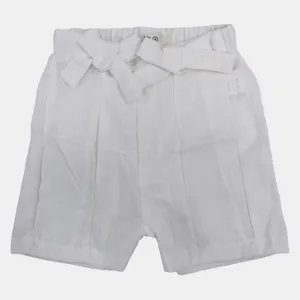 Girls Linen Shorts – Bow Details