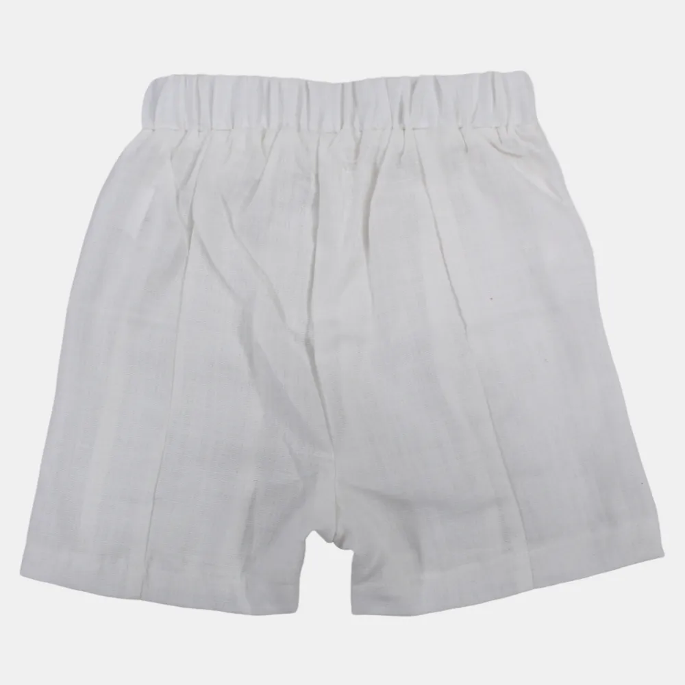 Girls Linen Shorts – Bow Details