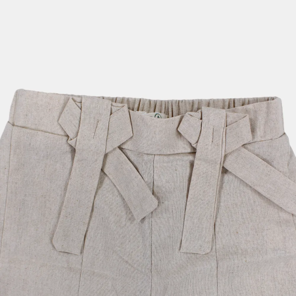 Girls Linen Shorts – Bow Details