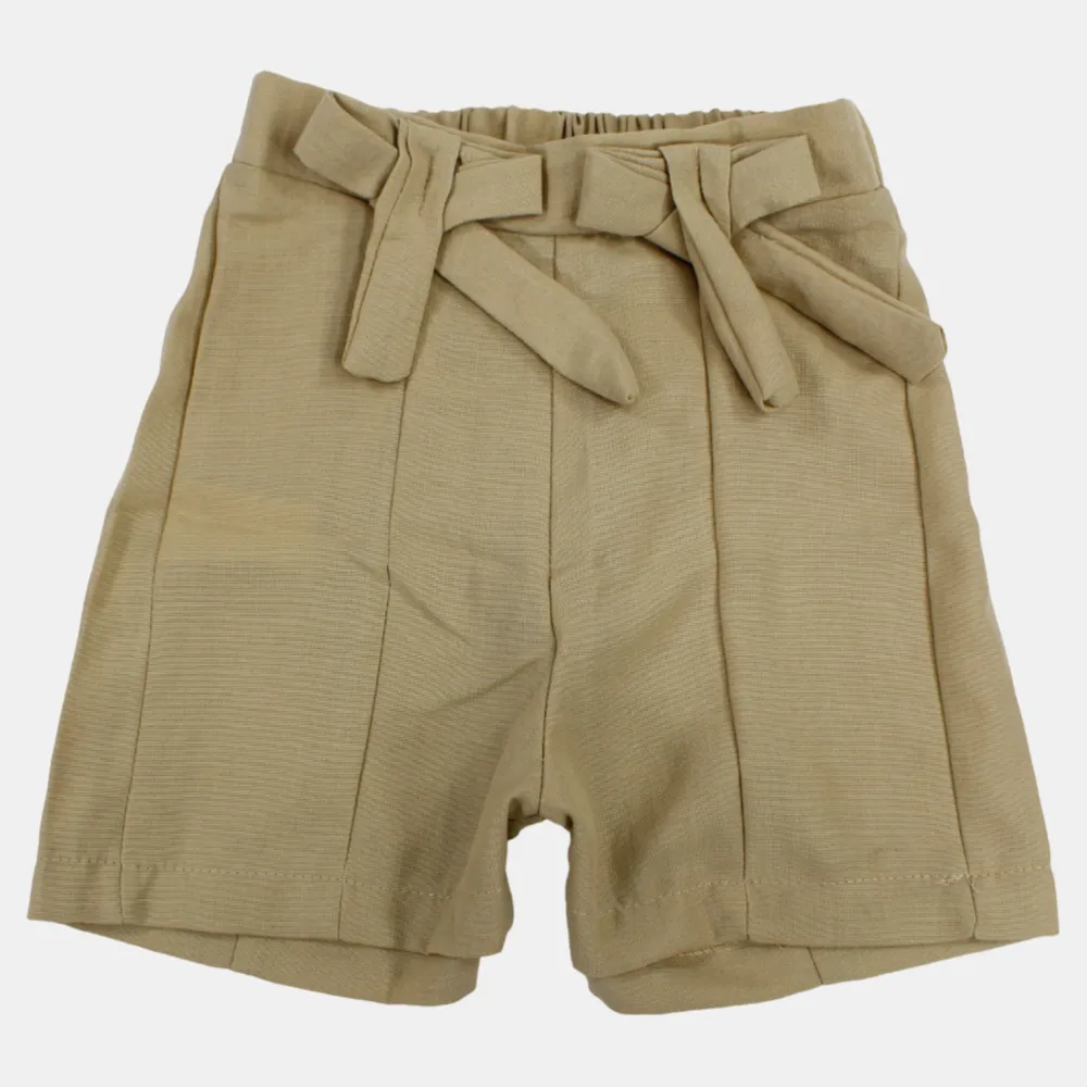 Girls Linen Shorts – Bow Details