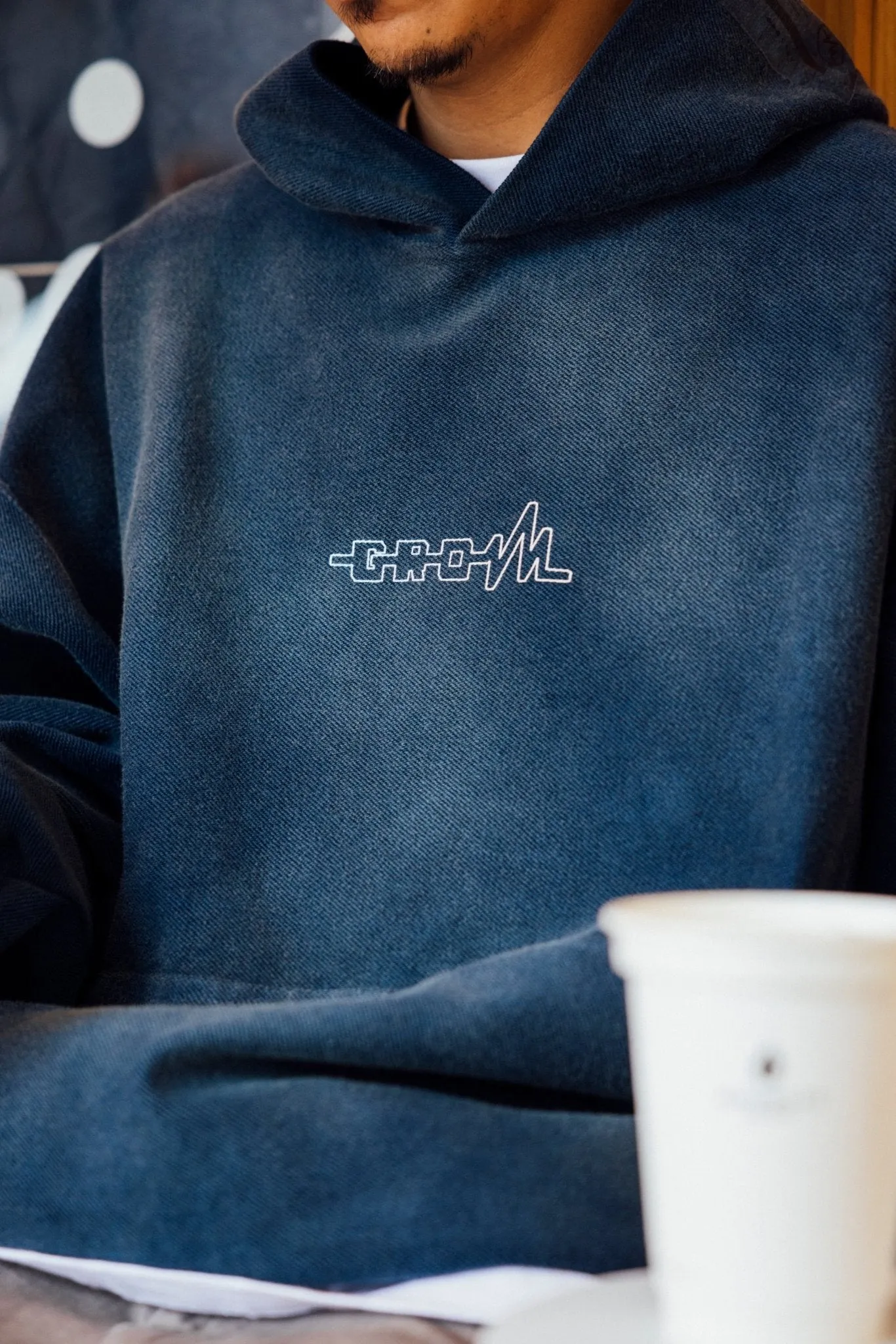 GROCERY SW-432 ODÝSSEIA PULLOVER HOODIE/ DARK SEA BLUE